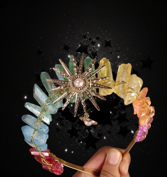 Goddess Of Aura - Ritual Activated Chakra Crystal Headband Crown
