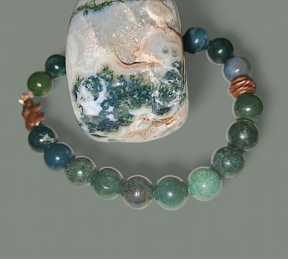 Moss Agate Wealth & Abundance Ritual Bracelet