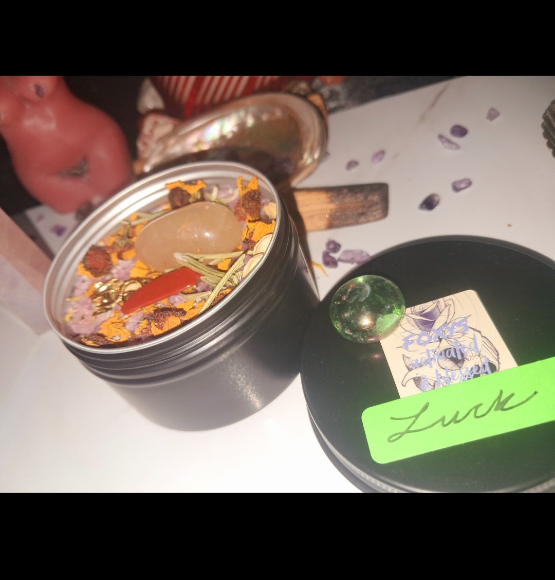 Luck & Blessings Ritual Spiritual Bath Jar & Crystals