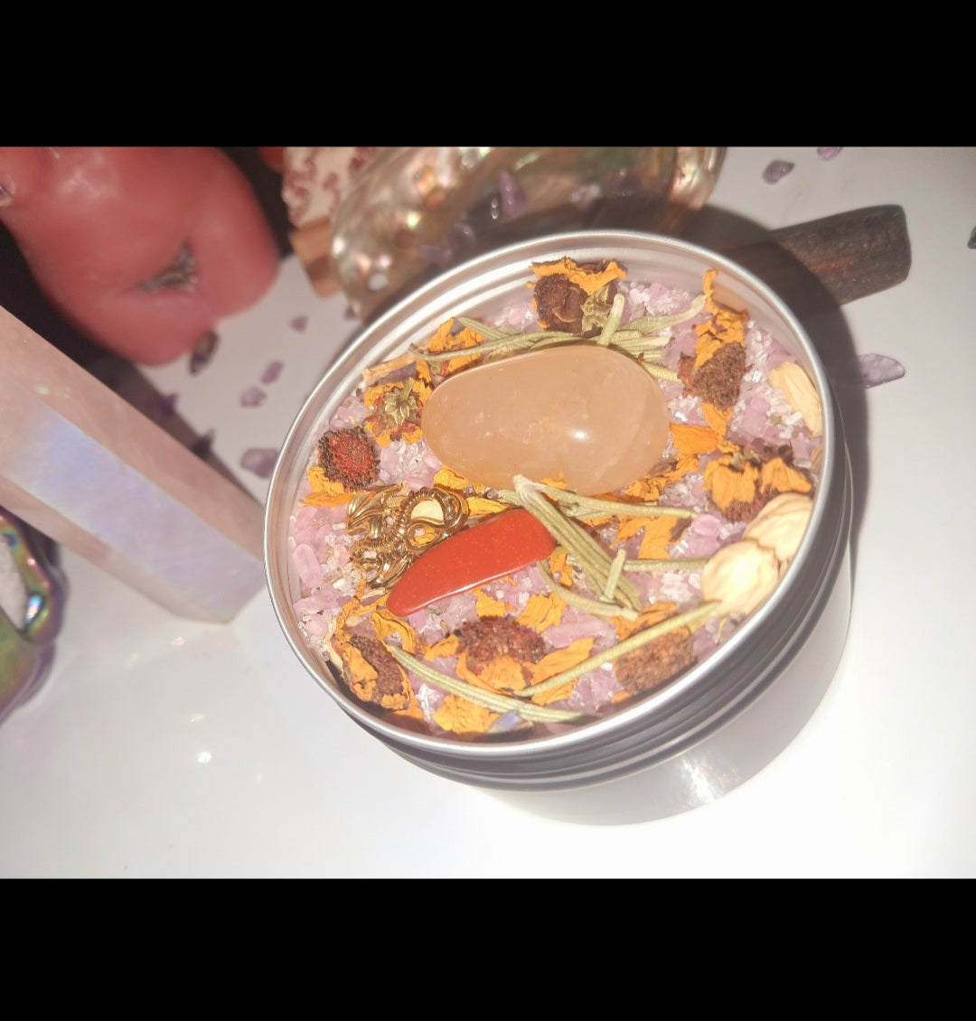 Luck & Blessings Ritual Spiritual Bath Jar & Crystals