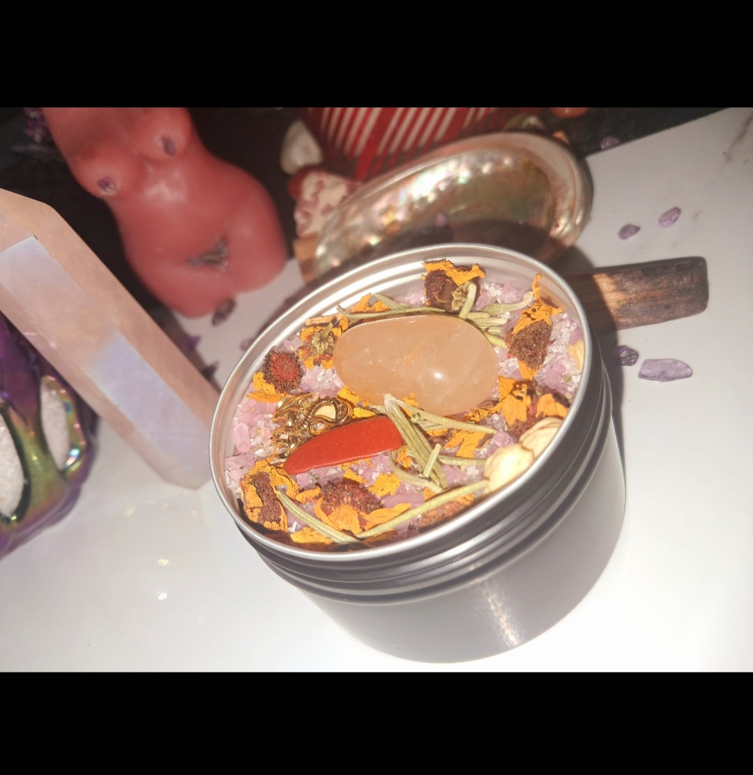 Luck & Blessings Ritual Spiritual Bath Jar & Crystals