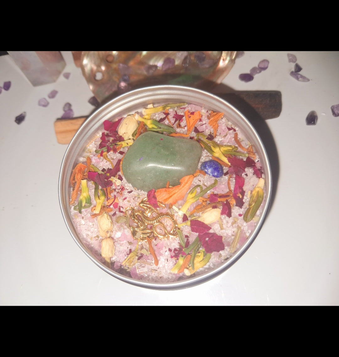 Cleansing Ritual Spiritual Bath Jar & Crystals