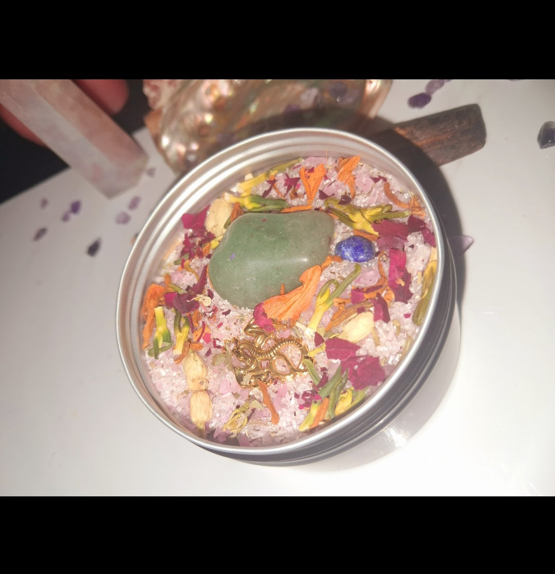 Cleansing Ritual Spiritual Bath Jar & Crystals
