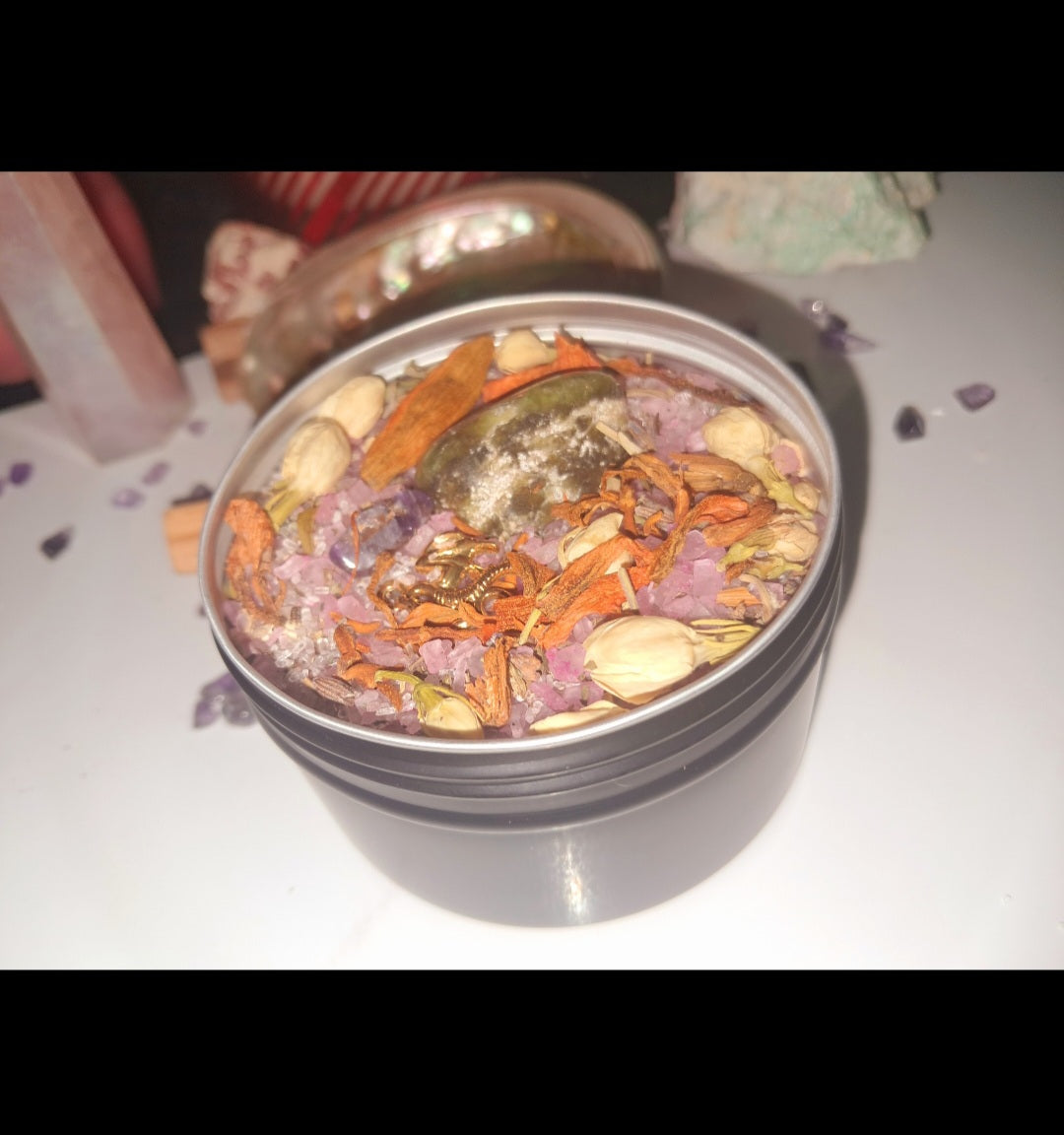 Karmic Justice Ritual Spiritual Bath Jar & Crystals