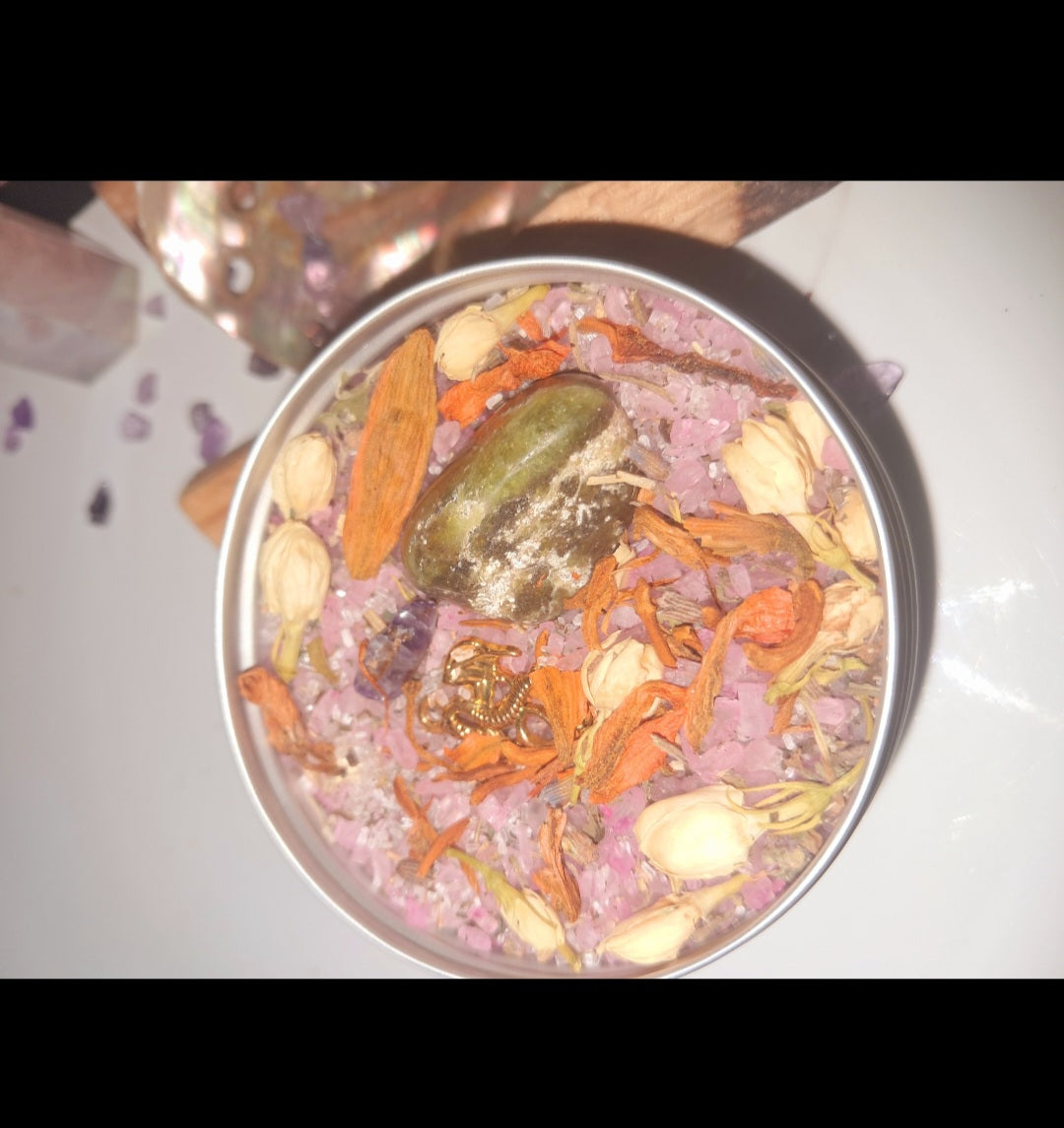Karmic Justice Ritual Spiritual Bath Jar & Crystals