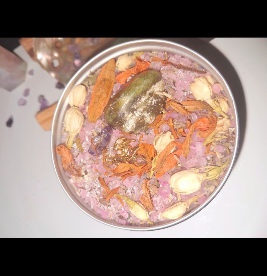 Karmic Justice Ritual Spiritual Bath Jar & Crystals