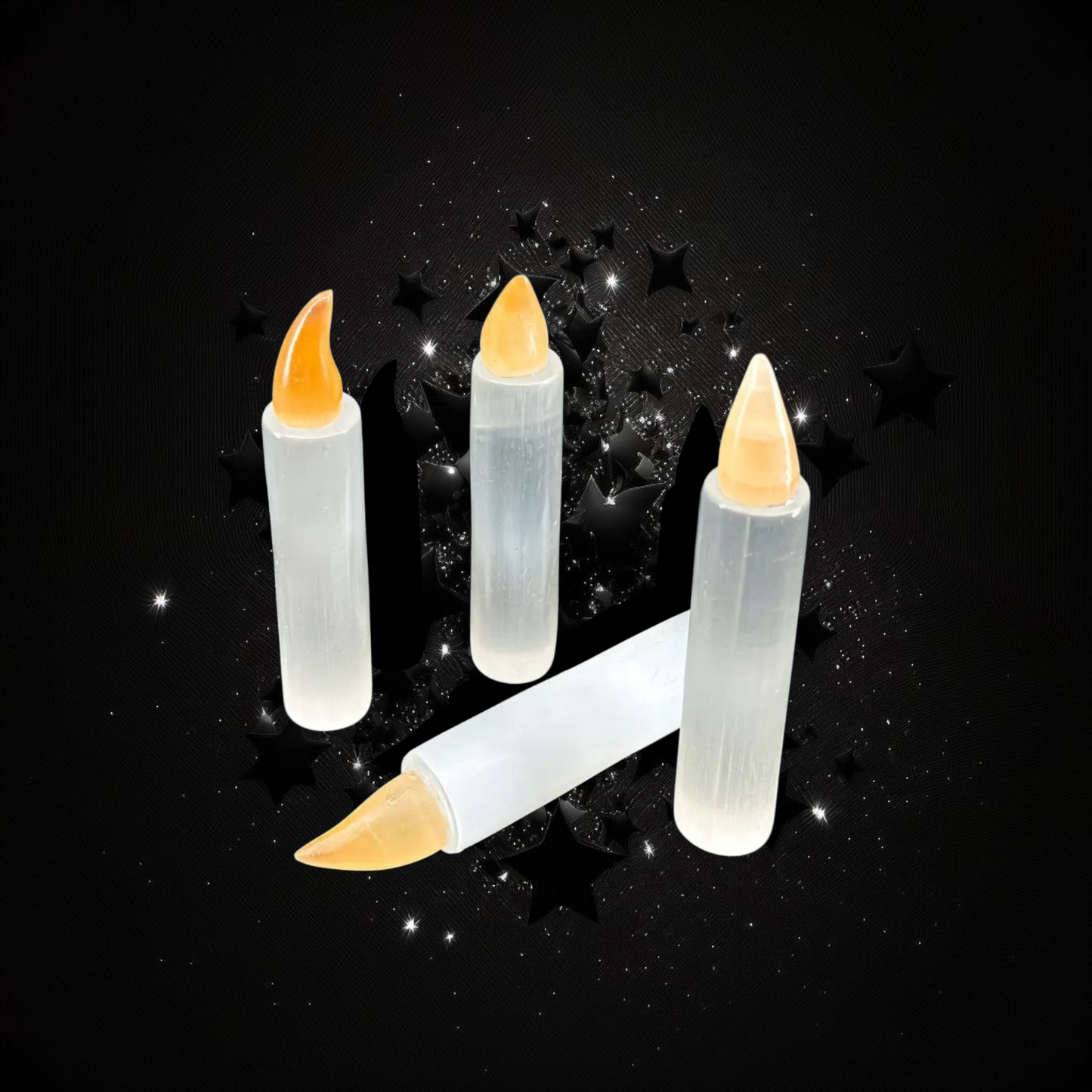 Ritual Crystal Candle Of Powerfully Protected & Desired Energies - Selentie Crystal Wand Ritual Activated & Blessed