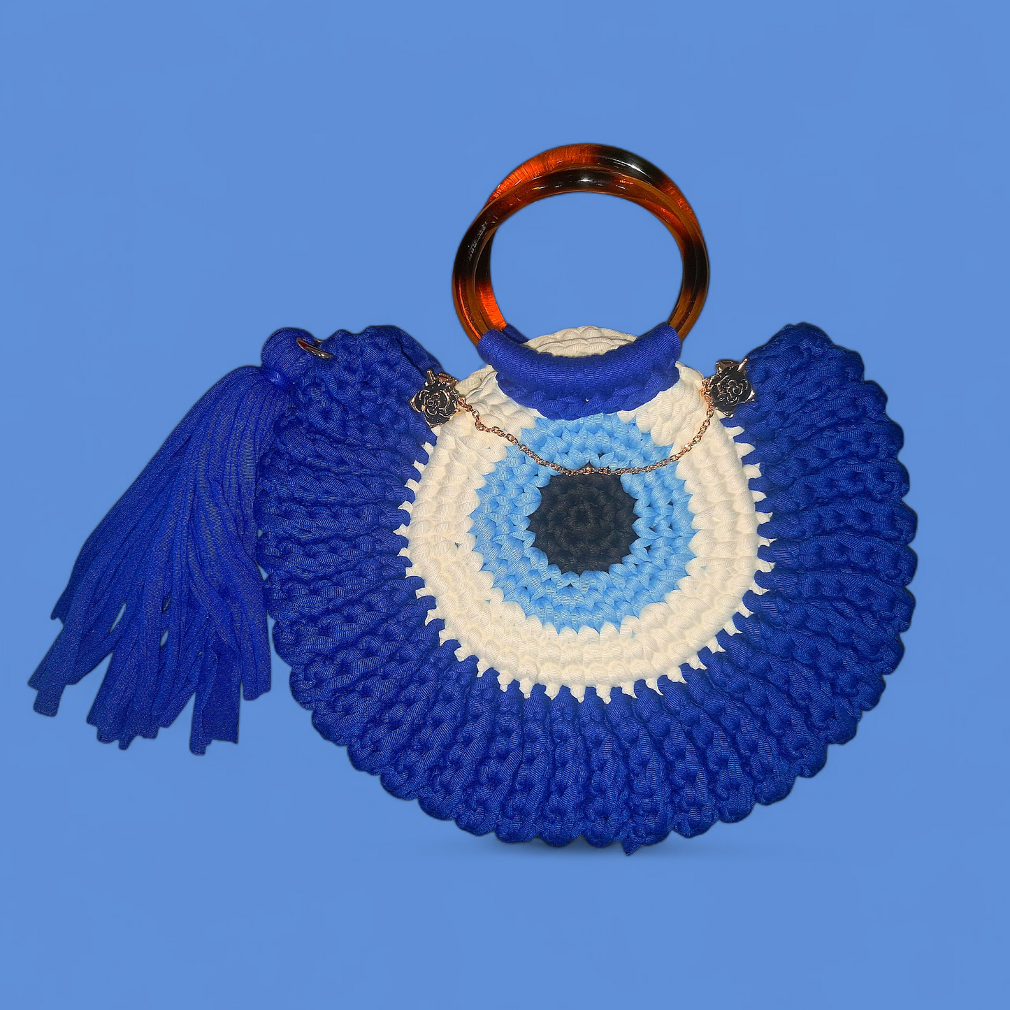 Black Rose Energy Bubble Transmuter & Healing Shield - Ritual Blue Evil Eye Activated Purse