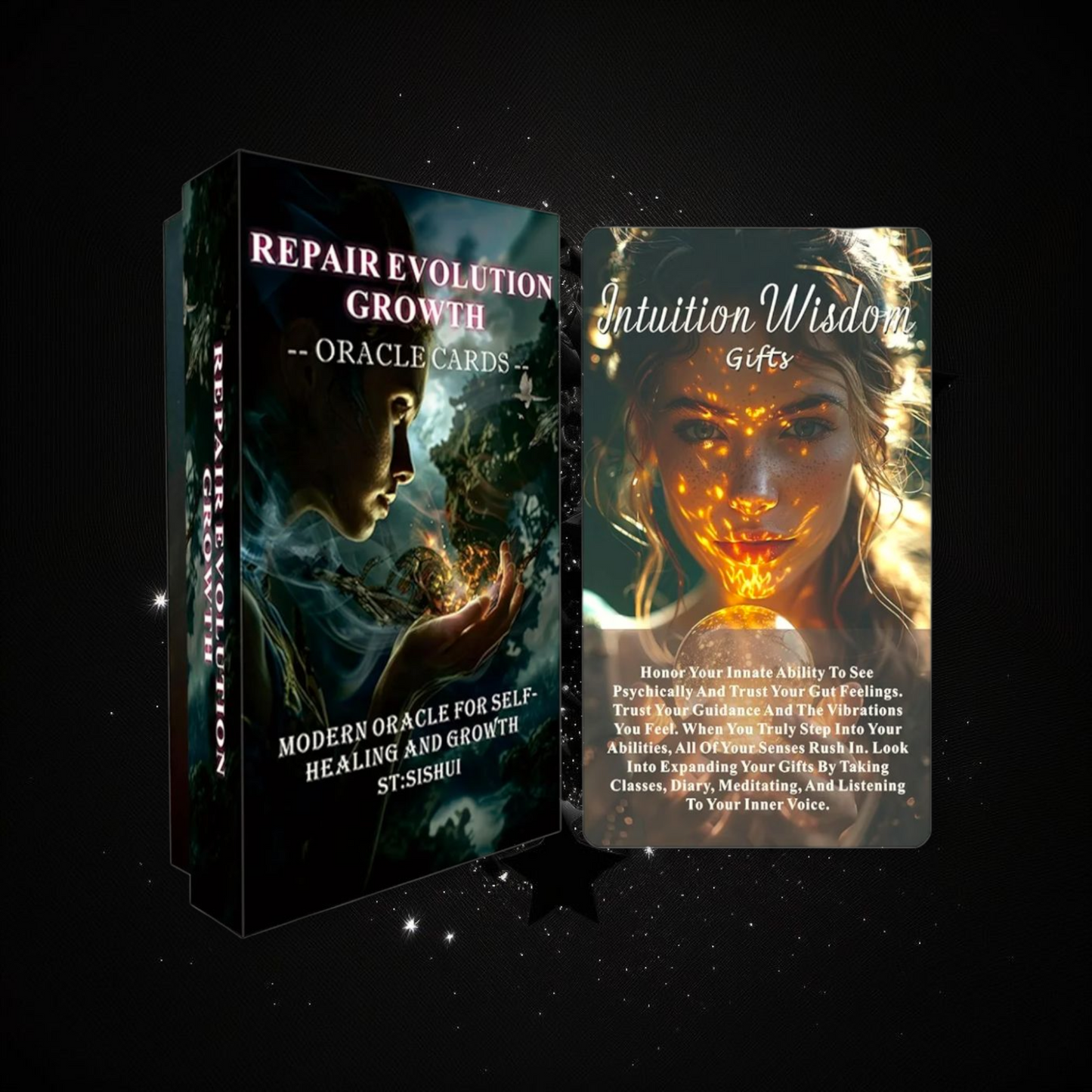 Repair, Evolution, Growth Oracle Deck & Ritual Reading Elixir & Activated Crystal