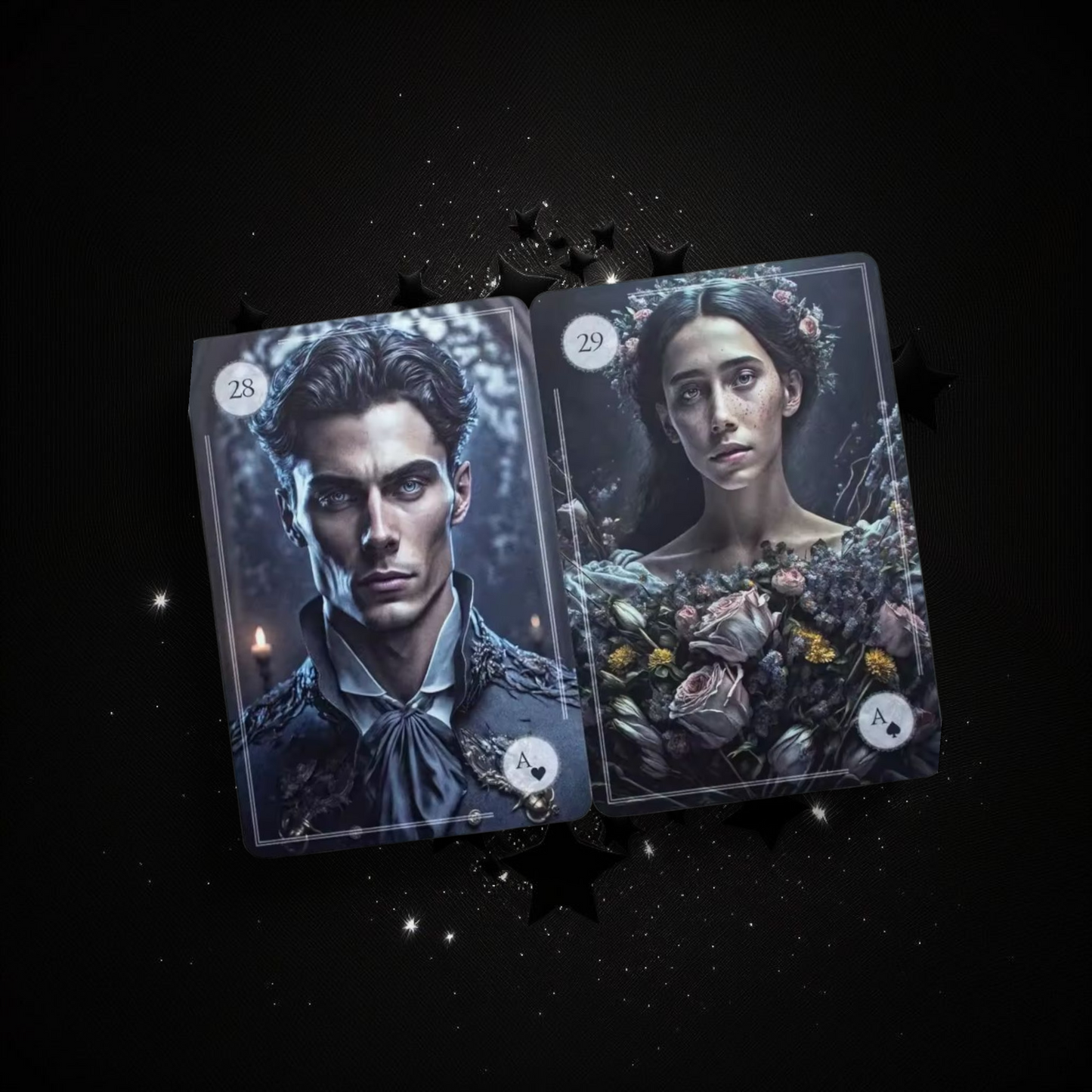 The Moonlight Night Oracle Deck & Ritual Reading Elixir & Activated Crystal