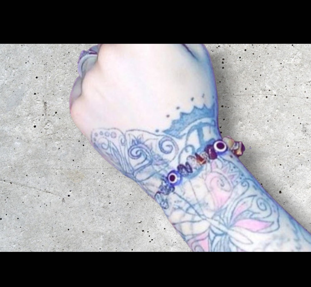 Tigers Eye & Evil Eye Protection Bracelet