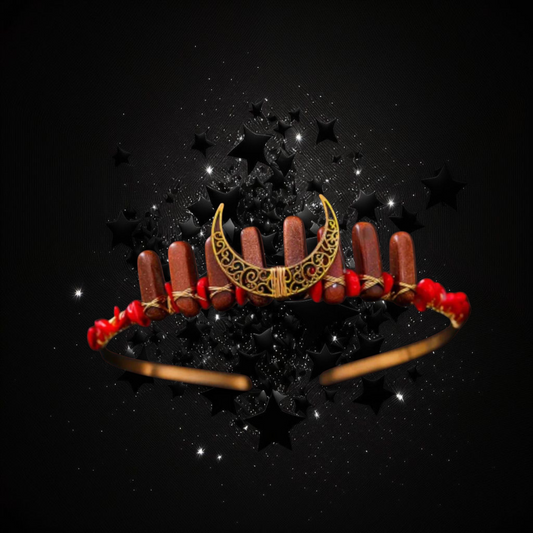 Goddess Of The Kundalini Serpent - Red Jasper & Carnelian Crystal Ritual Activated Headband Crown