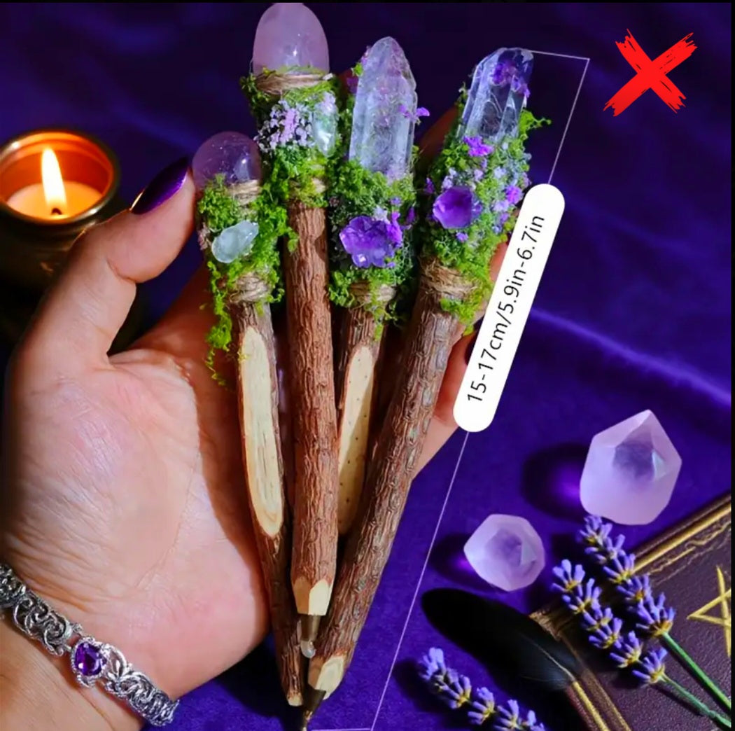 Achieveing The Game Plan - Protected Successful Manifestation Bringer - For Ritual Petitions & Prayers & Dream Boards - Ritual Activated & Blessed Amethyst Pen