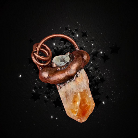 Bearer Of No More Stress - Amplified Ritual Citrine Quartz Necklace