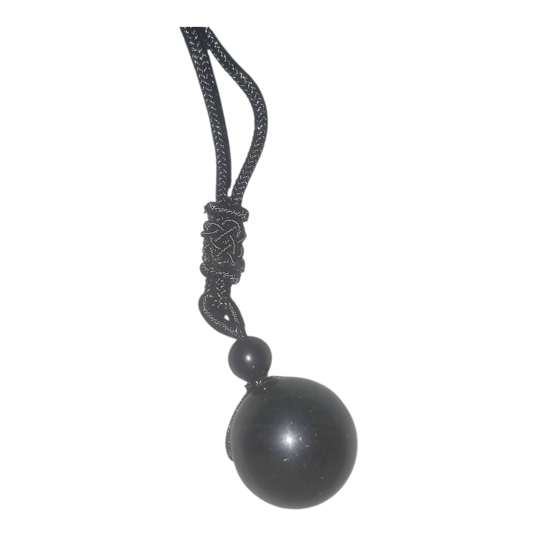 Anchor Of Protection Ritual Activated Black Obsidian Necklace