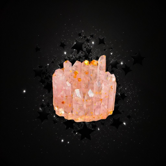 Energetic Golden Rose Quartz Antenna To Send Intentions Into The Universe - Ritual Activated & Blessed