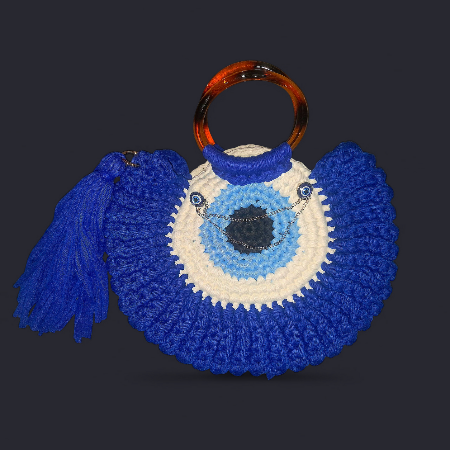 Energy Bubble Transmuter & Healing Shield - Ritual Blue Evil Eye Activated Purse