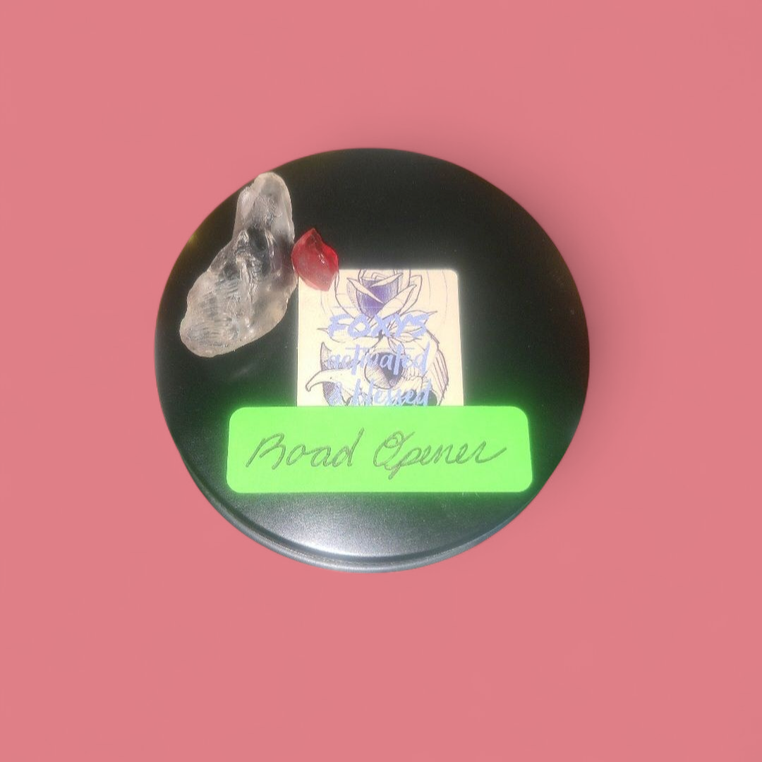 Road Opener Ritual Spiritual Bath Jar & Crystals