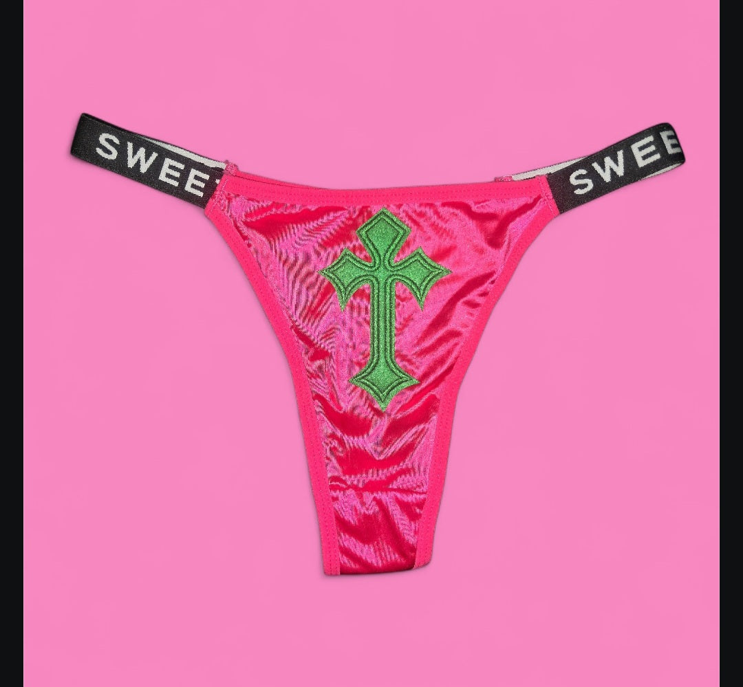 The Sweet Magical Flower - Hot Pink / Green/ White/ Black Ritual Activated Thong