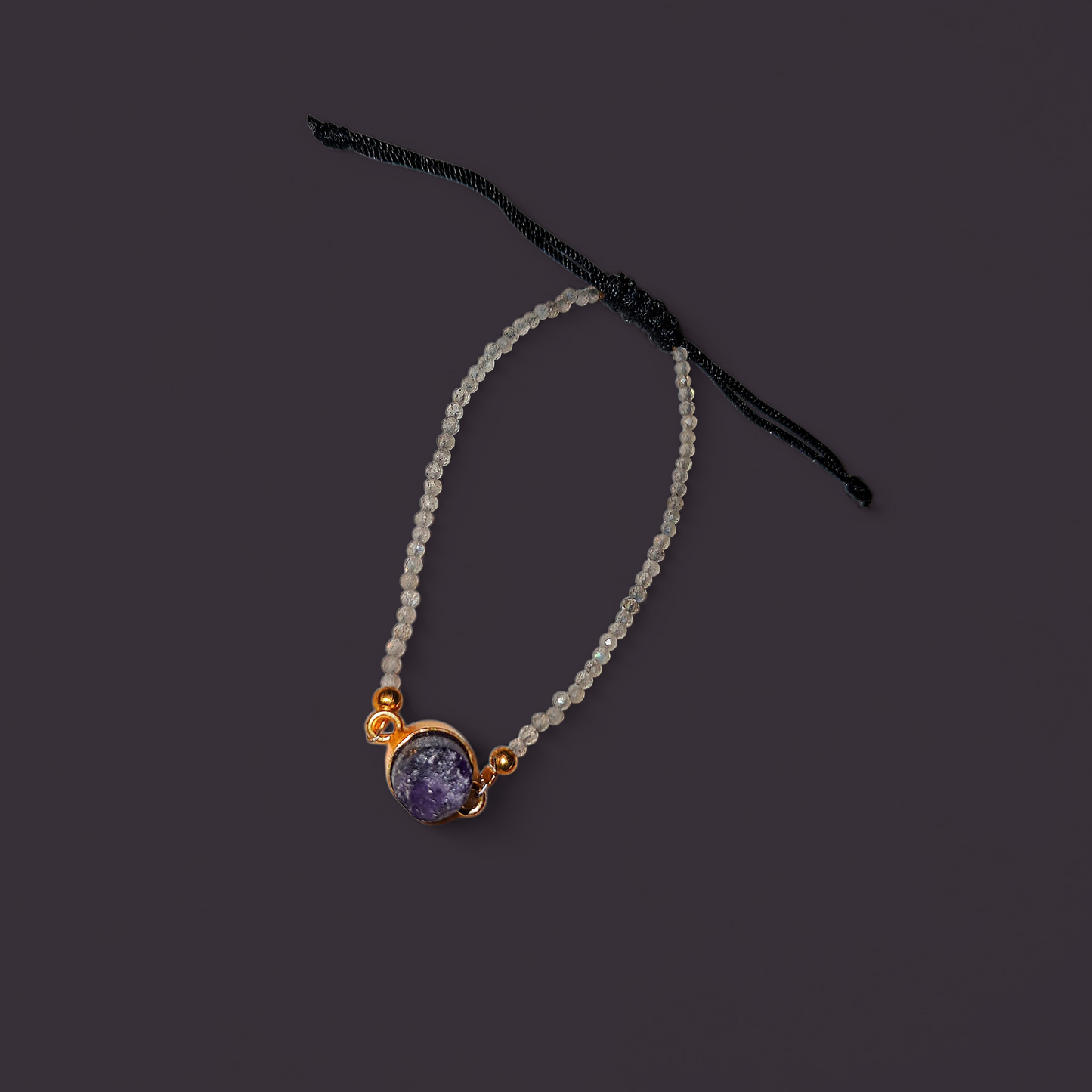 Amethyst Druzy Stress Reliever & Grounding Ritual Bracelet