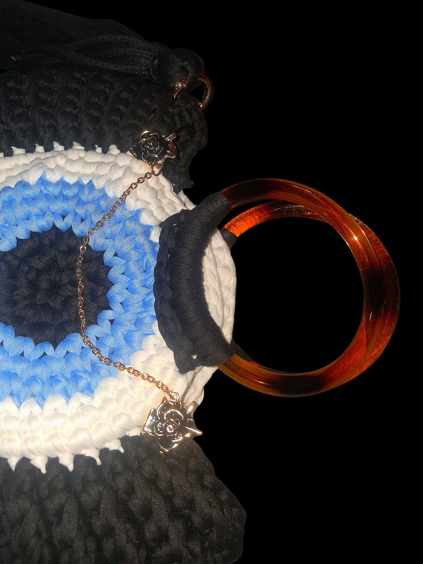 Black Rose Phoenix Rising Transmuter & Shielding - Ritual Black Evil Eye Activated Purse
