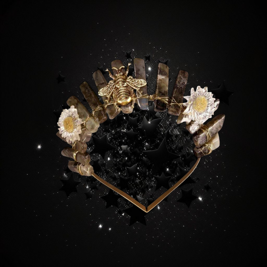 Goddess Of Grounding & Anxitey Banishing - Smokey Quartz Crystal Ritual Activated Headband Crown