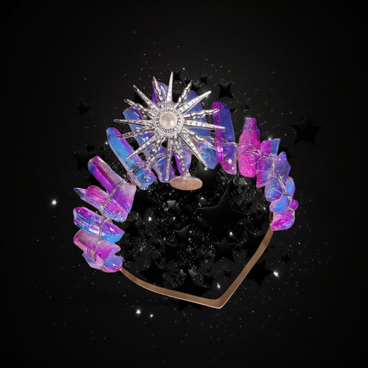 Goddess Of Sirens - Aura Quartz Crystal Ritual Activated Headband Crown