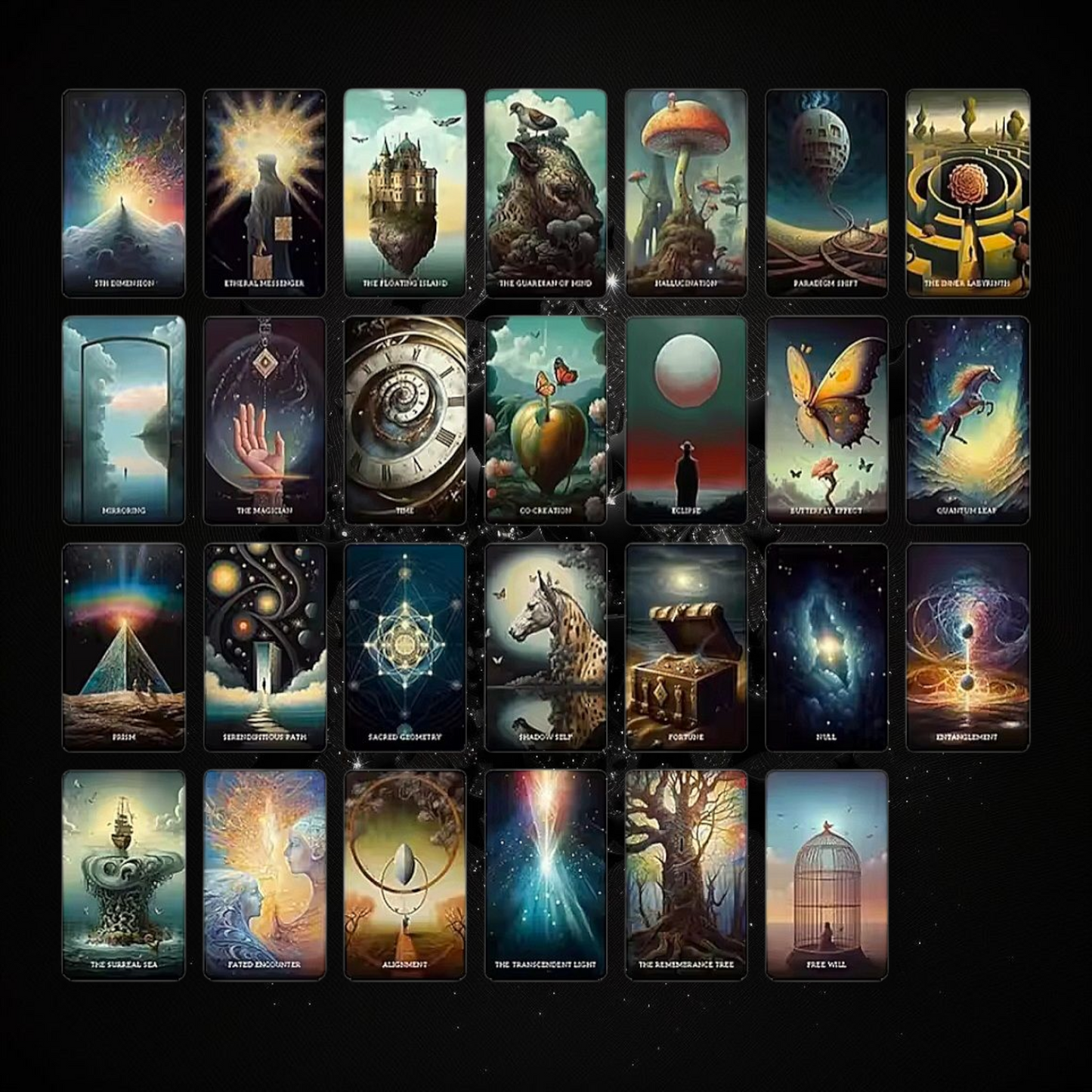 Cosmic Dreamer Oracle Deck & Ritual Reading Elixir & Activated Crystal