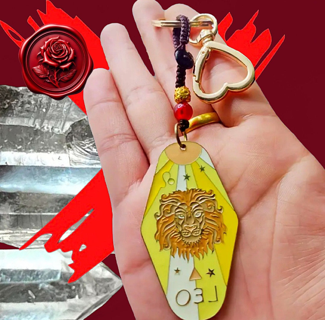 Leo Protection & Transmuting Keychain - Home, Vechile, Kids, Travels - Ritual Activated & Blessed