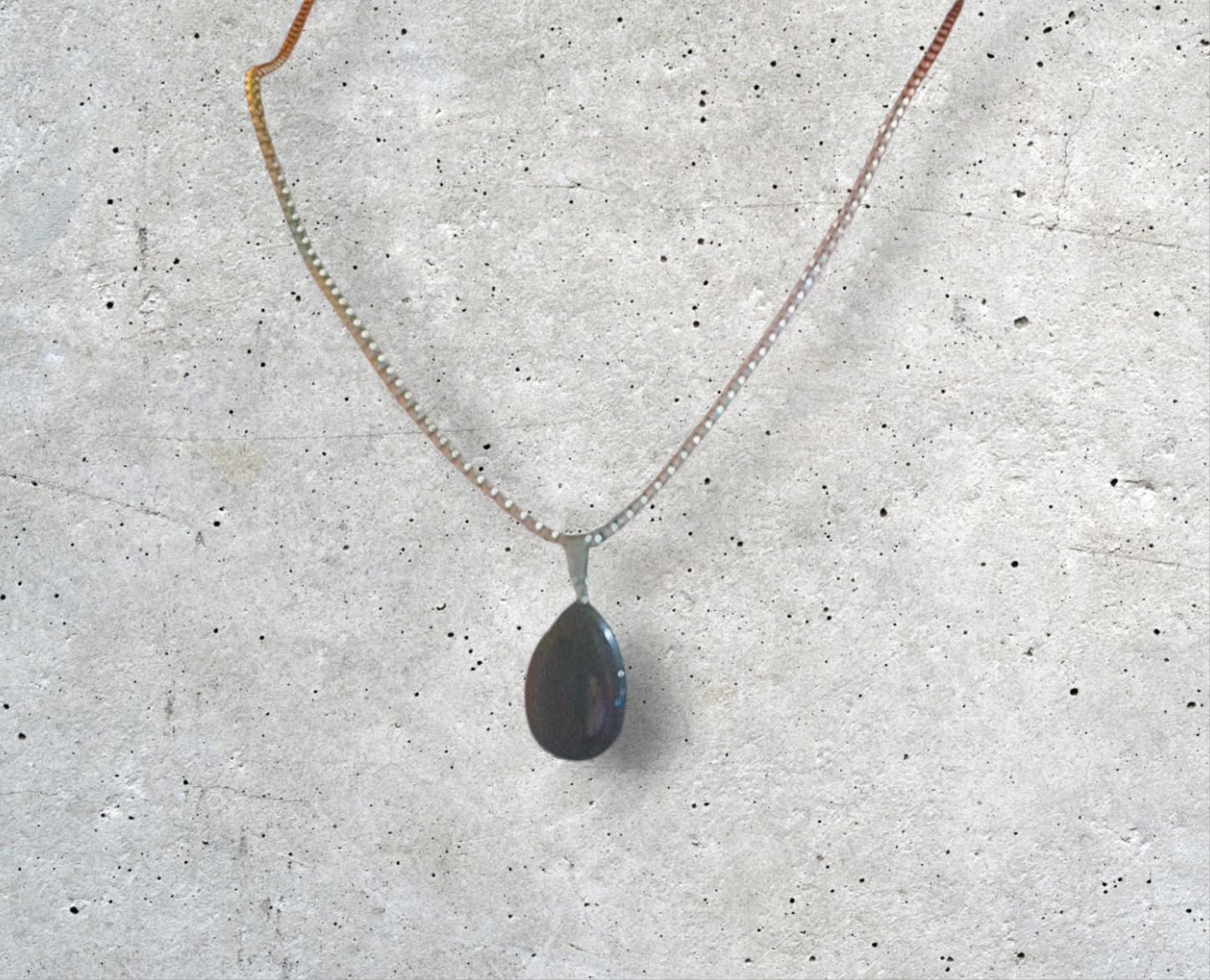 Bloodstone Crystal Sterling Sliver Snake Chain Ritual Necklace