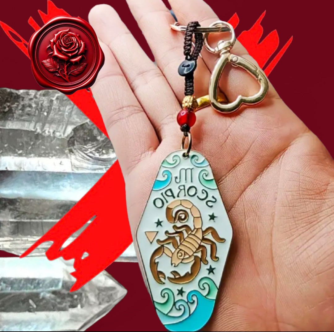 Scorpio Protection & Transmuting Keychain - Home, Vechile, Kids, Travels - Ritual Activated & Blessed