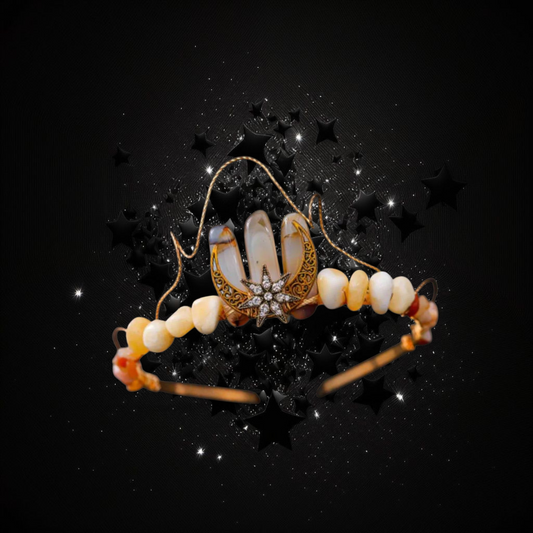 Goddess Of Stability - Smokey & White Quartz Crystal Ritual Activated Headband Crown