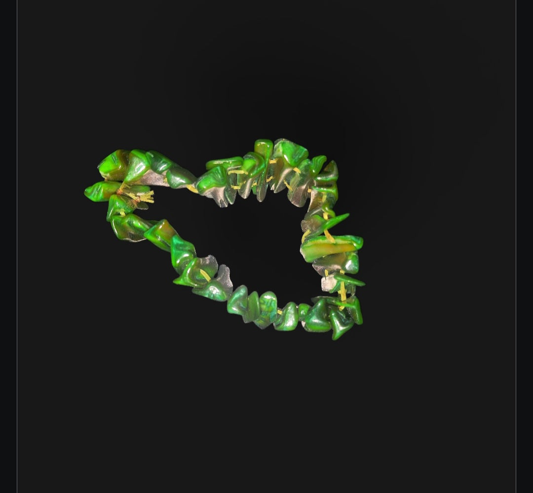 Energy Wave Calmer & Corrector - Ritual Activated Green Abalone Bracelet
