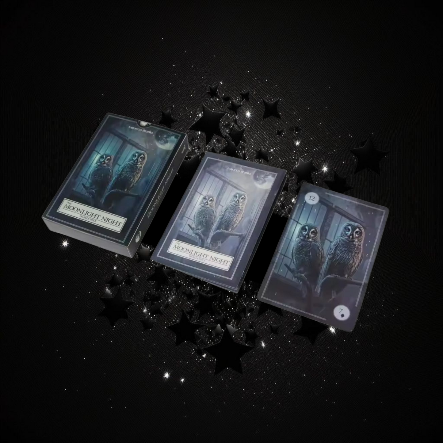 The Moonlight Night Oracle Deck & Ritual Reading Elixir & Activated Crystal