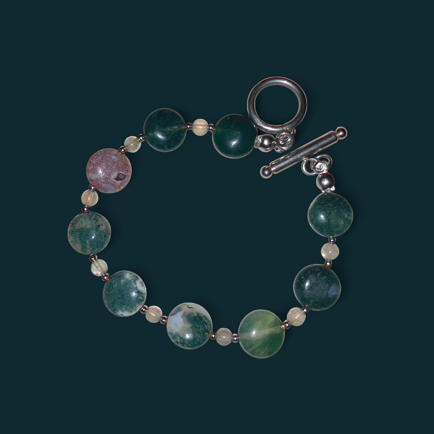 Tranformation & Growth Moss Agate & Labradorite Ritual Bracelet