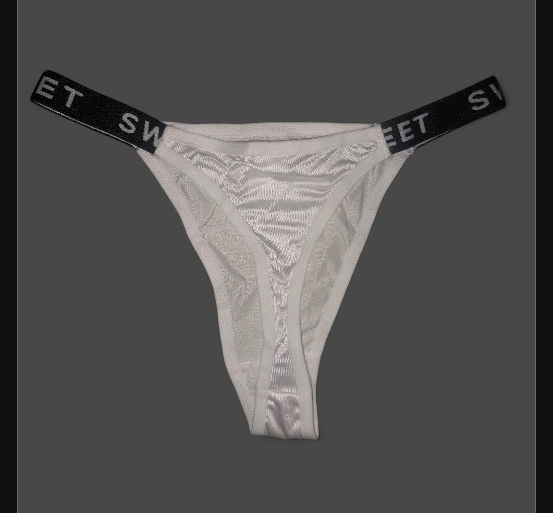 The Sweet Magical Flower - White / Purple / Black Ritual Activated Thong