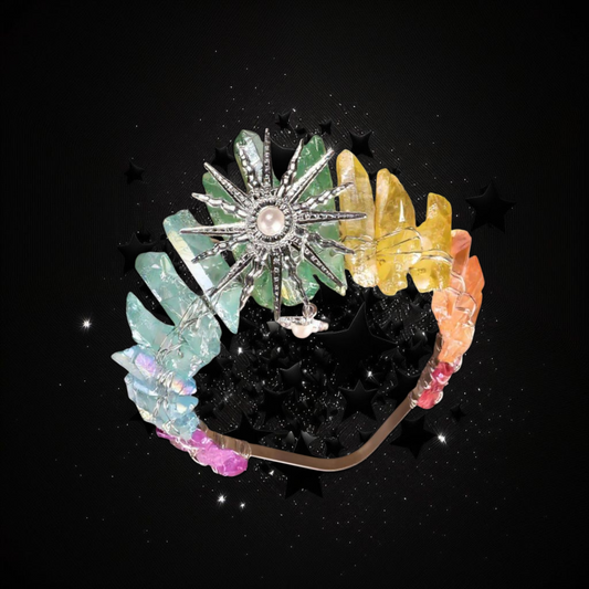 Goddess Of Balanced Chakras - Chakra Quartz Crystal Ritual Activated Headband Crown