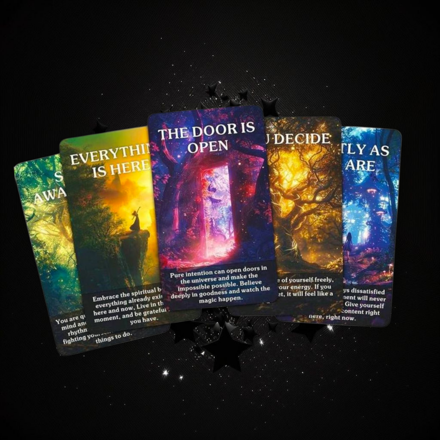 Mystic Forest Oracle Deck & Ritual Reading Elixir & Activated Crystal