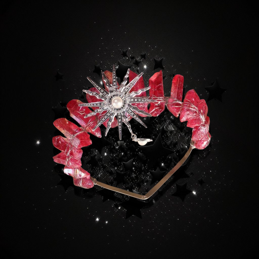 Goddess Of Unshakeable Positivity & Love - Strawberry Quartz Ritual Activated Headband Crown