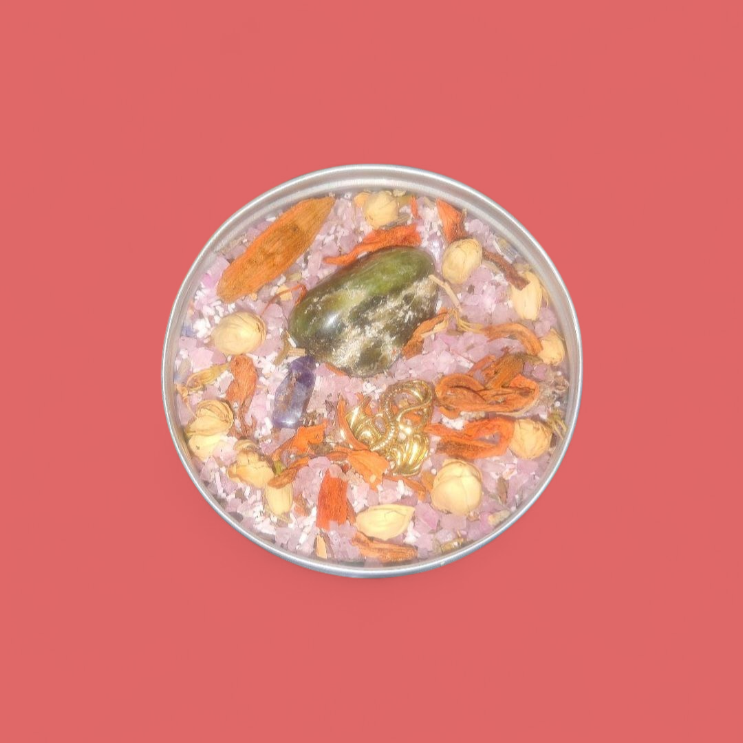 Karmic Justice Ritual Spiritual Bath Jar & Crystals
