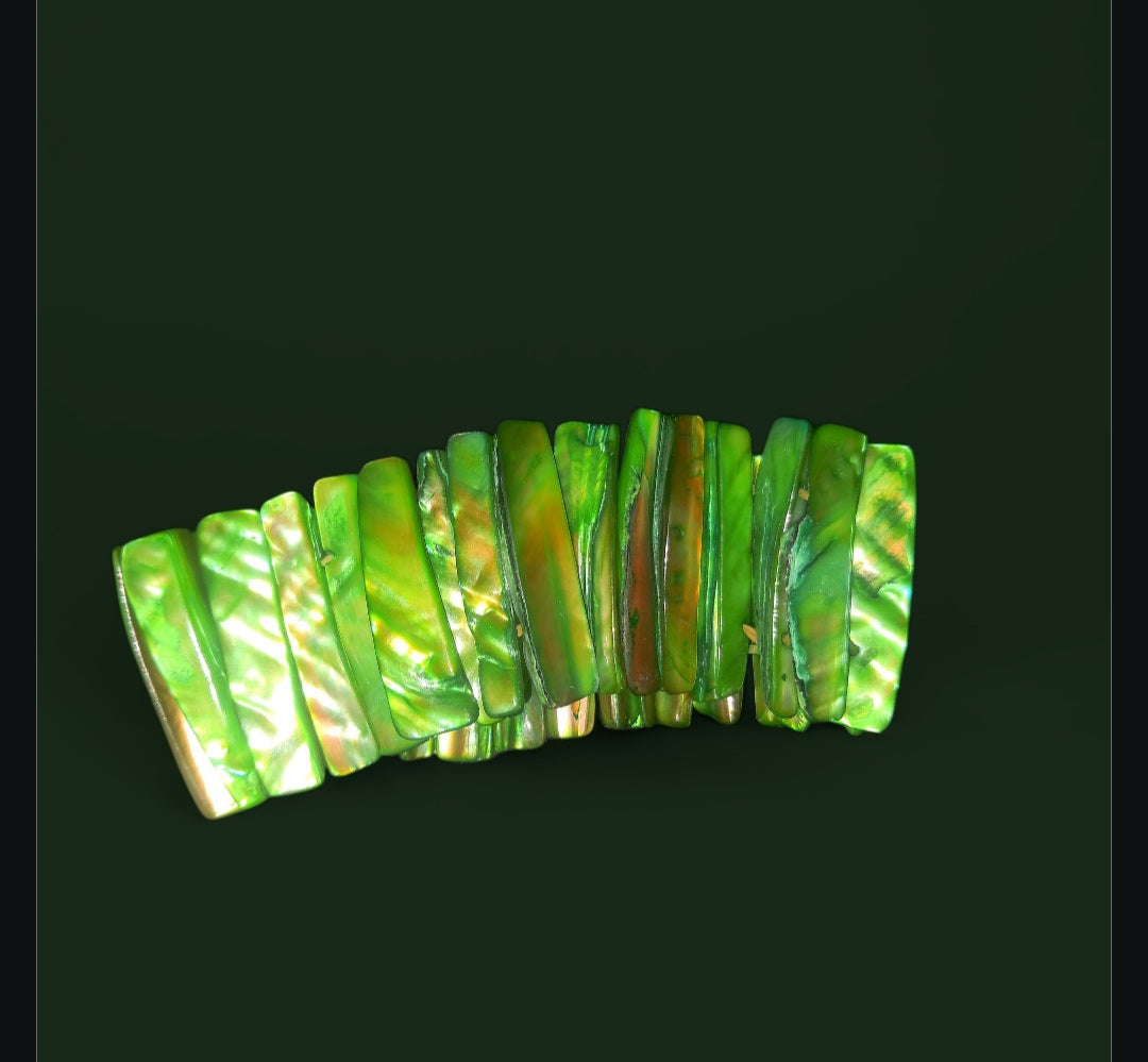 Energy Wave Calmer & Corrector - Ritual Activated Green Abalone Bracelet
