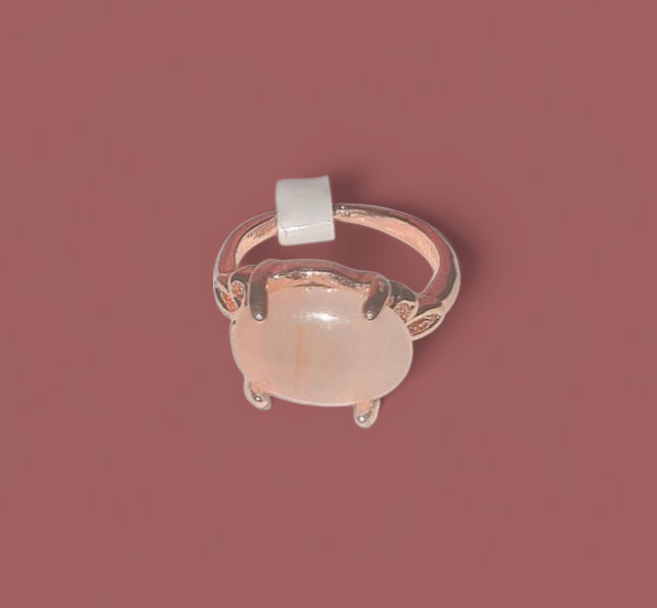 Yellow Quartz Crystal Ritual Ring