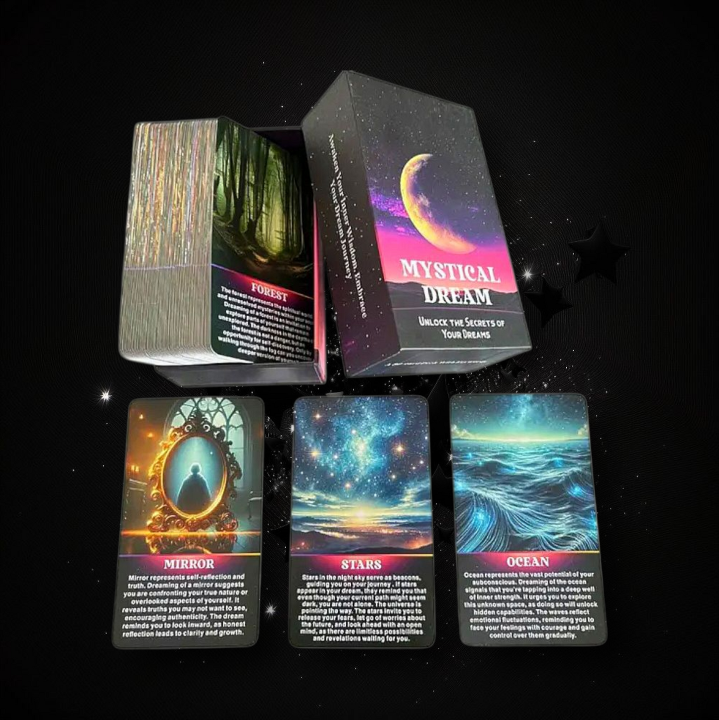Mystical Dream Oracle Deck & Ritual Reading Elixir & Activated Crystal