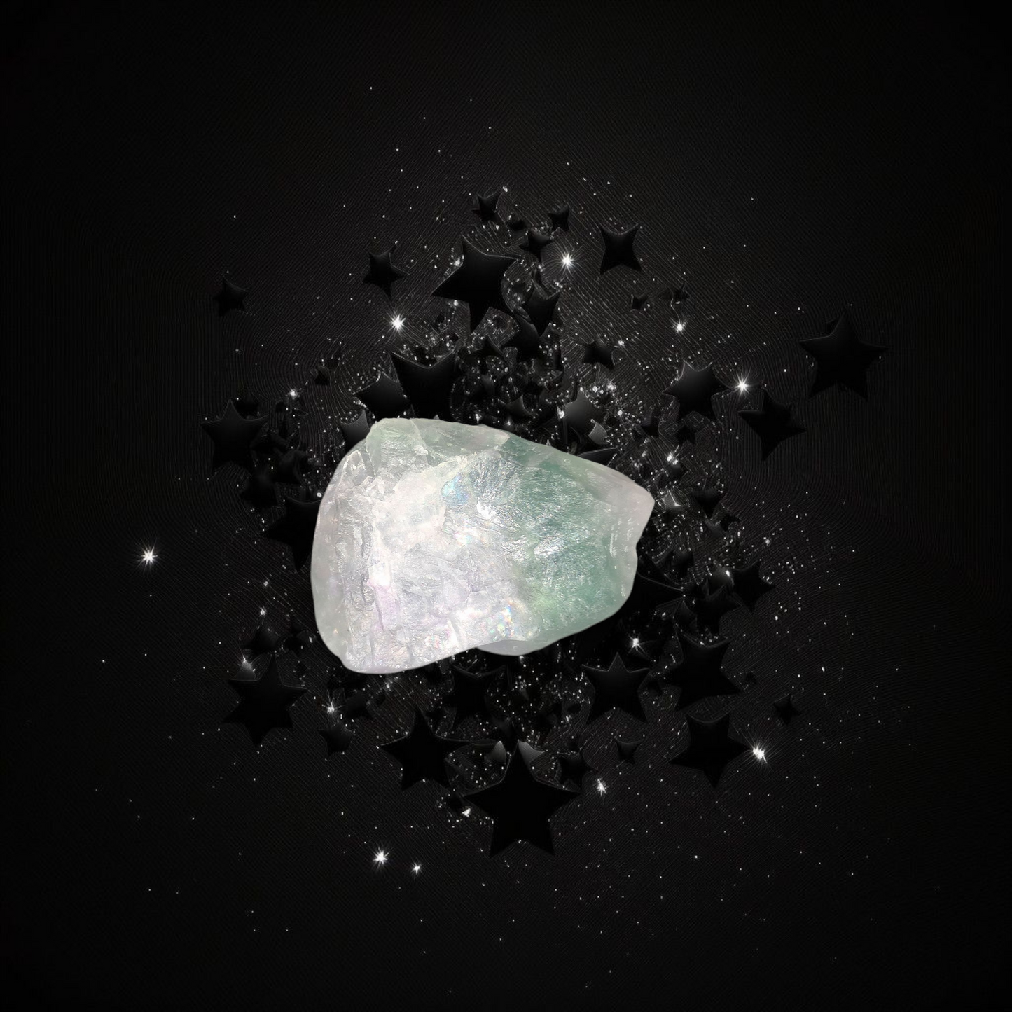 Magnetic Green & White Quartz Energy Attracter - For Kitchen / Office Ritual Activated & Blessed