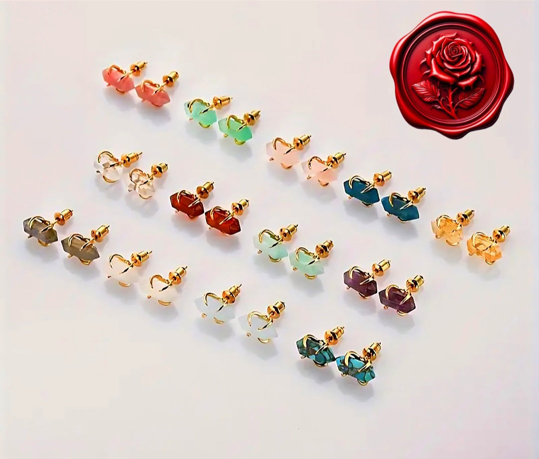 Azurite Crystal Energy Cloaking & Protection - Ritual Activated & Blessed Earrings