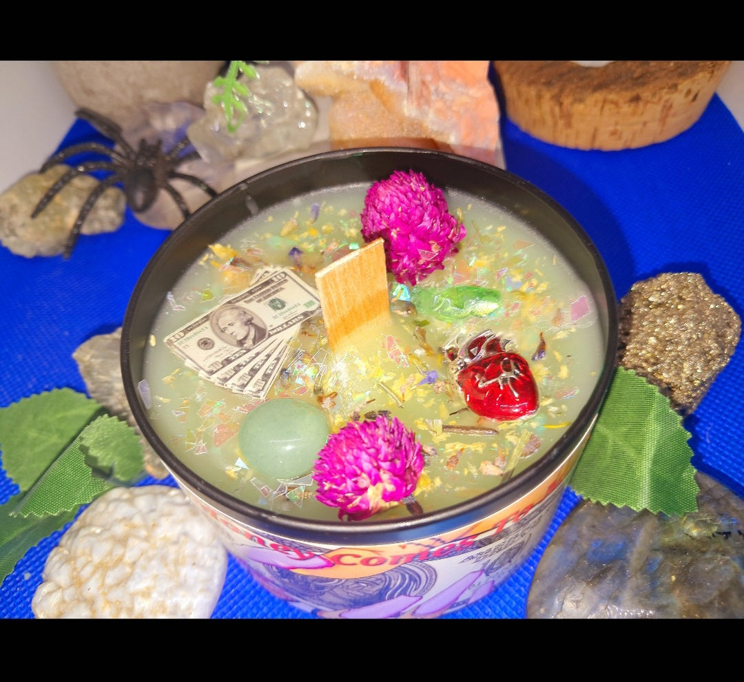 Money Comes To Me Feminine Energy Ritual Candle