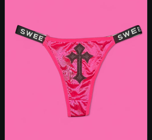 The Sweet Magical Flower - Hot Pink / White / Black Ritual Activated Thong