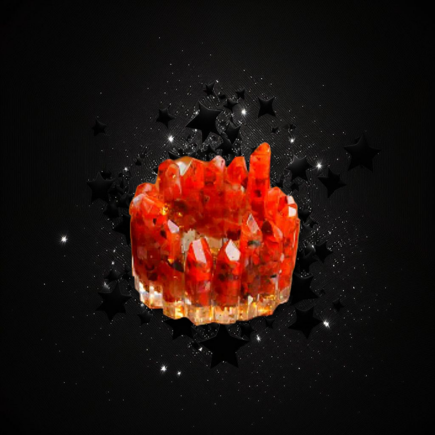 Energetic Golden Red Agate Antenna To Send Intentions Into The Universe - Ritual Activated & Blessed