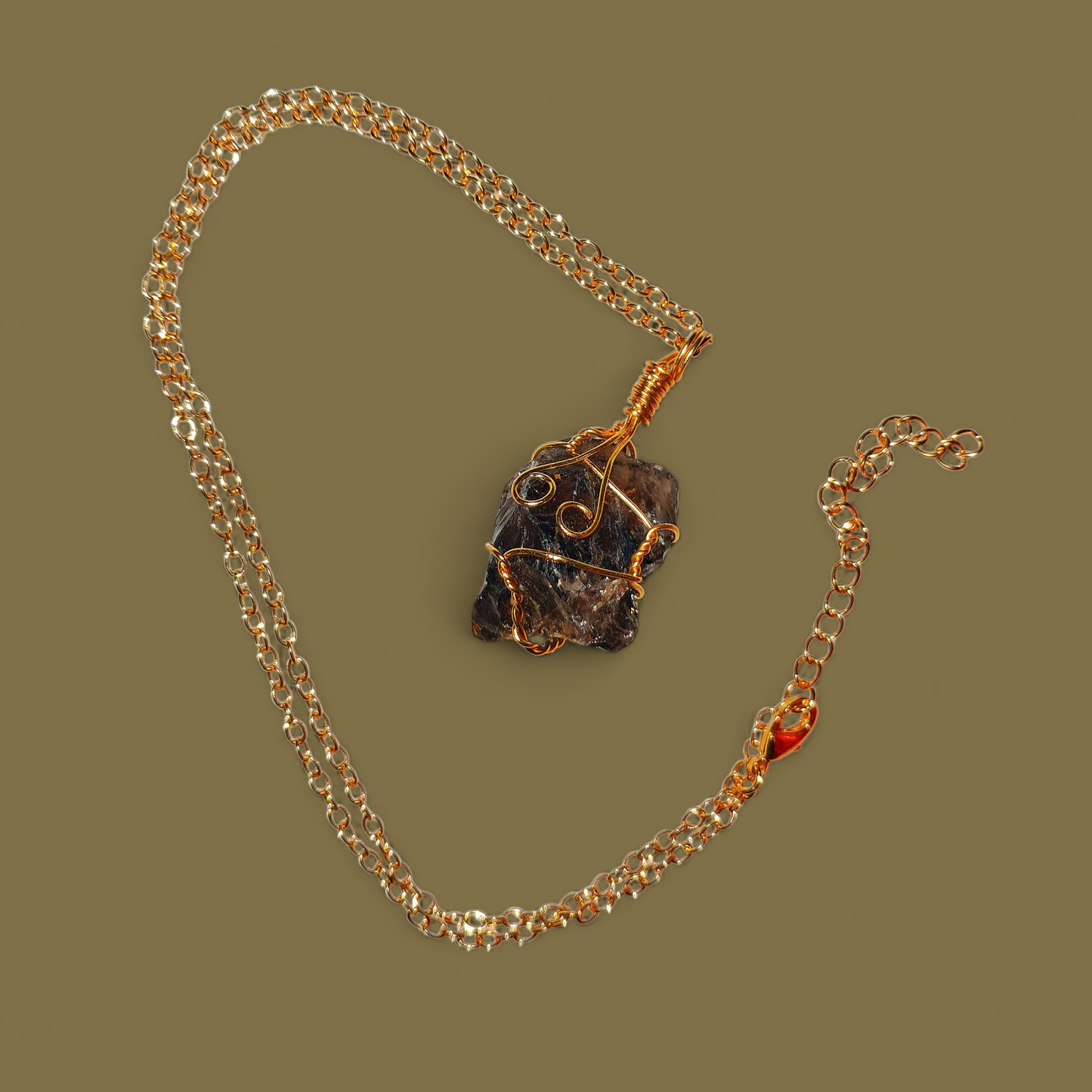Farewell Sadness & Fear Smokey Quartz Ritual Necklace