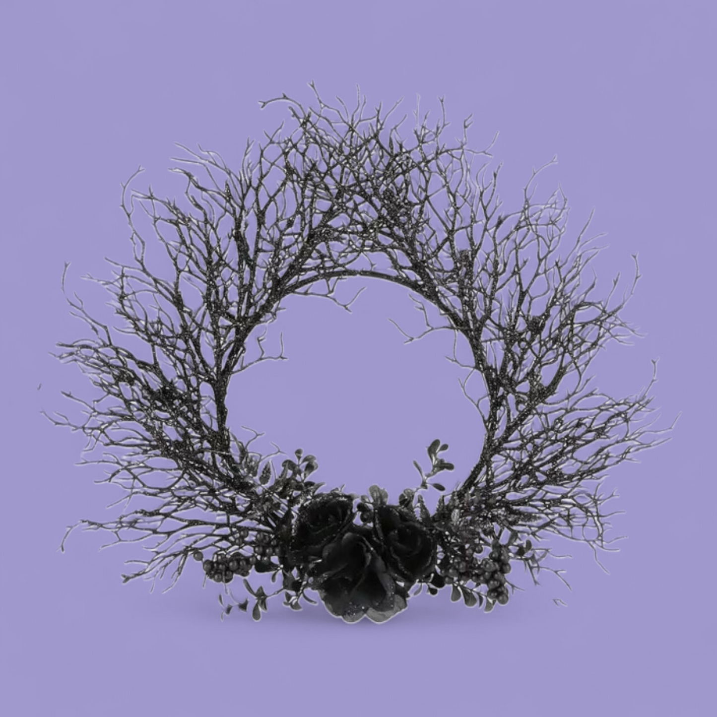 Black Rose Protection & Warding Off Negativity Cleansing Wreath - Ritual Activated & Blessed